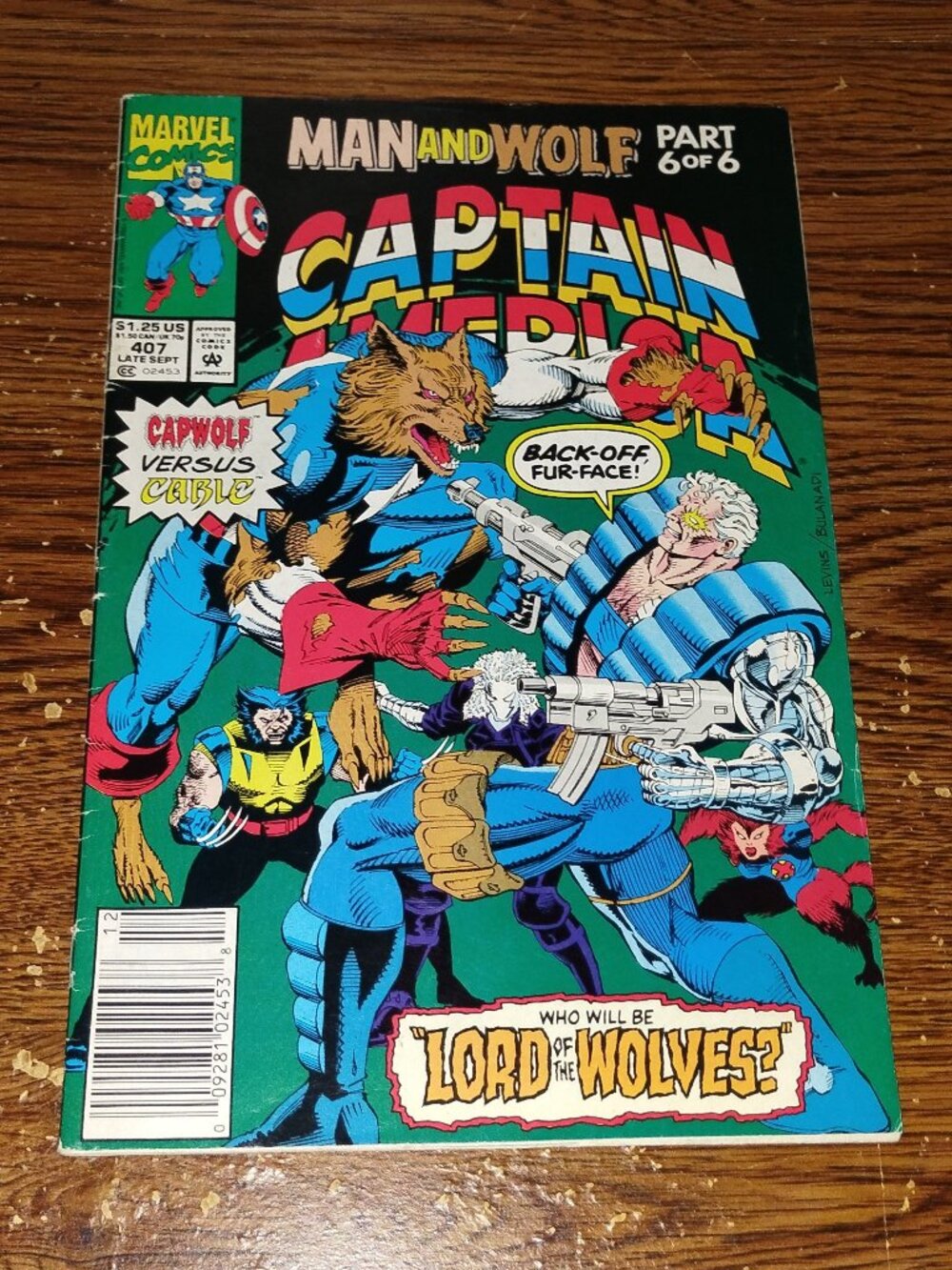 Captain America #407 (Marvel Comics, 1992) Man and Wolf Part 6 pf 6